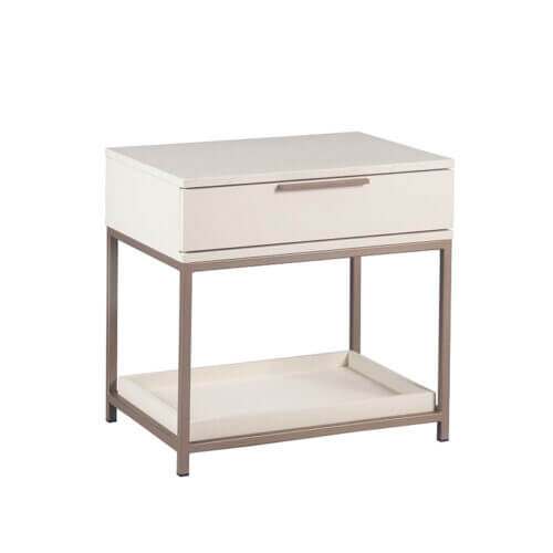 SUNPAN Rebel Nightstand - Champagne Gold - Cream 108078 vaughan
