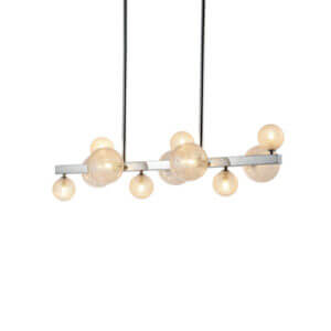 YOUNG LIGHTING 11 LIGHT LINEAR CHANDELIER WITH GLASS BALLS 1283C11 toronto