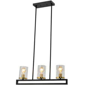 YOUNG LIGHTING 3 LIGHT PENDANT WITH GLASS SHADE 1287C3 mississauga