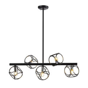 YOUNG LIGHTING 5 LIGHT GEOMETRIC LINEAR CHANDELIER 1336C5 niagara