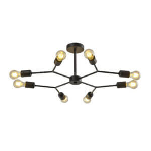 YOUNG LIGHTING 8 LIGHT FLUSH MOUNT 1347FM8 windsor