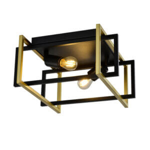 YOUNG LIGHTING 2 LIGHT FLUSH MOUNT 1350FM2-GD toronto