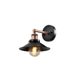 YOUNG LIGHTING SINGLE LIGHT SCONCE BLACK & AGED BRASS 1356WL-AB