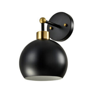 YOUNG LIGHTING SINGLE LIGHT SCONCE 1372WL-BK brampton