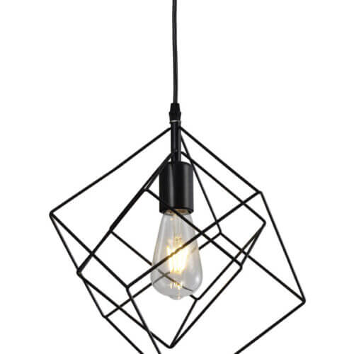 YOUNG LIGHTING SINGLE LIGHT GEOMETRIC PENDANT 3088P-BK brampton