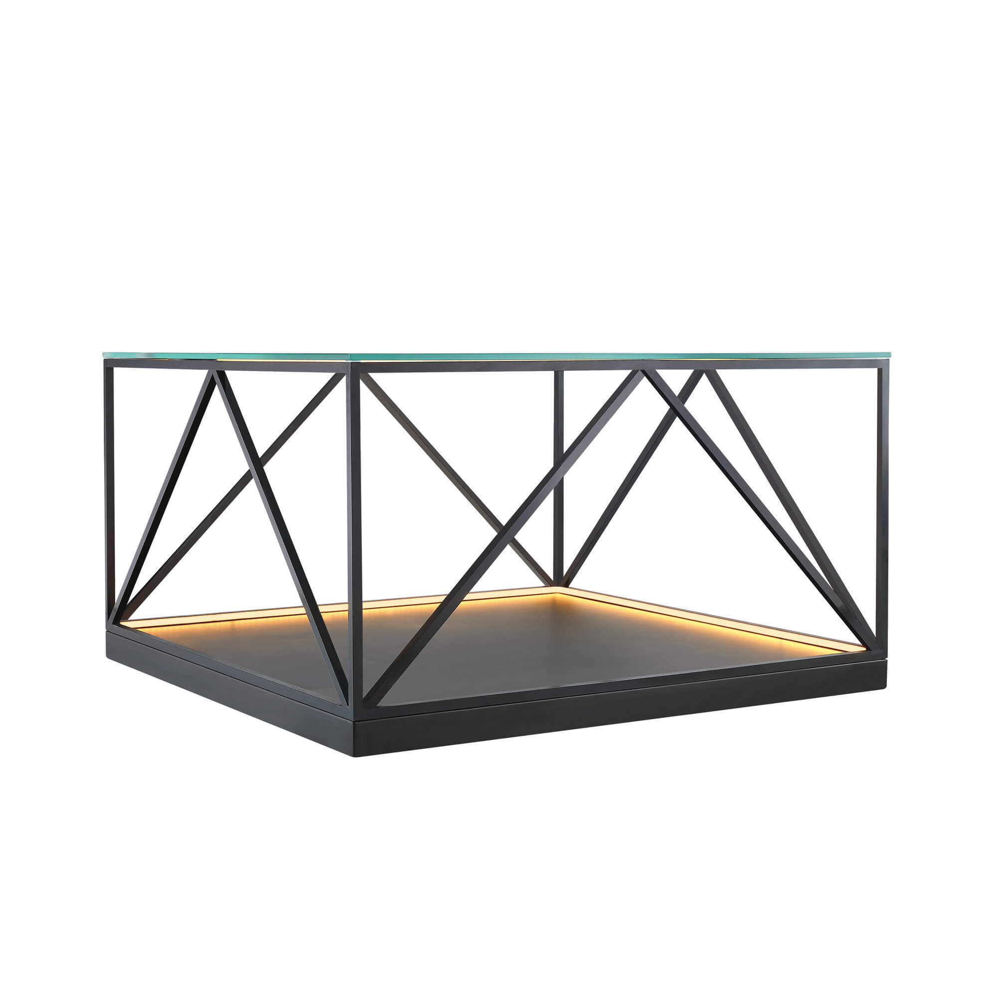 ARTCRAFT TAVOLA SQUARE LED GLASS COFFEE TABLE AD32013 burlington