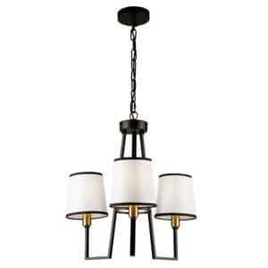 ARTCRAFT COCO 3 LIGHT CHANDELIER SC13343BK orilla