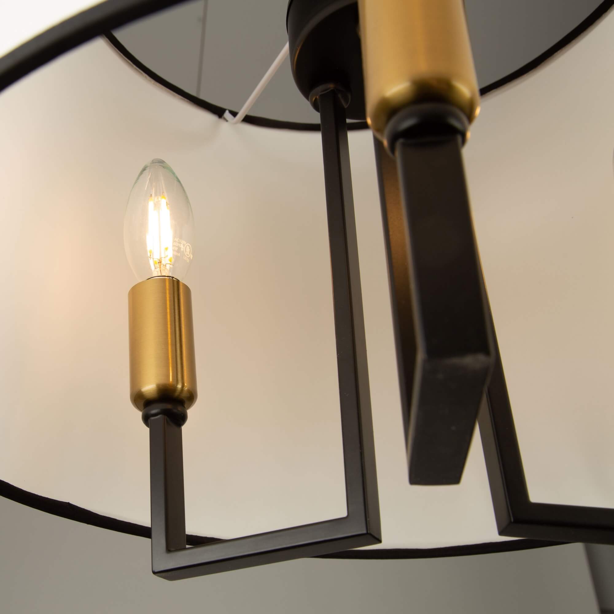 ARTCRAFT COCO 3 LIGHT FLUSH MOUNT SC13344BK oakville