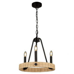 ARTCRAFT PERRIS COLLECTION 3 LIGHT CHANDELIER AC11713BK quebec city