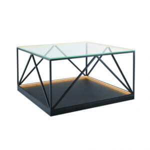 ARTCRAFT TAVOLA SQUARE LED GLASS COFFEE TABLE AD32013 burlington