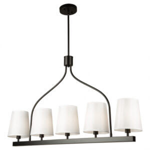 ARTCRAFT RHYTHM 5 LIGHT LINEAR CHANDELIER BLACK SC13336BK mississauga