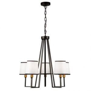 ARTCRAFT COCO 5 LIGHT CHANDELIER SC13345BK waterloo