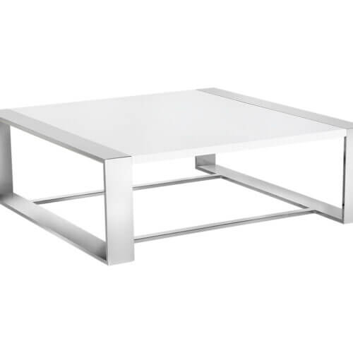 SUNPAN Dalton Coffee Table Square High Gloss White 101646 laval