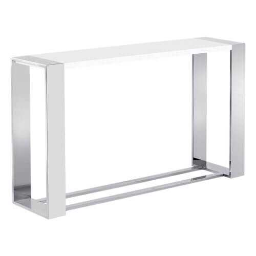 SUNPAN Dalton Console Table High Gloss White 101648 north york