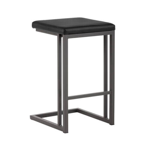 SUNPAN Boone Counter Stool Grey - Onyx SET OF TWO 102498 stouffville
