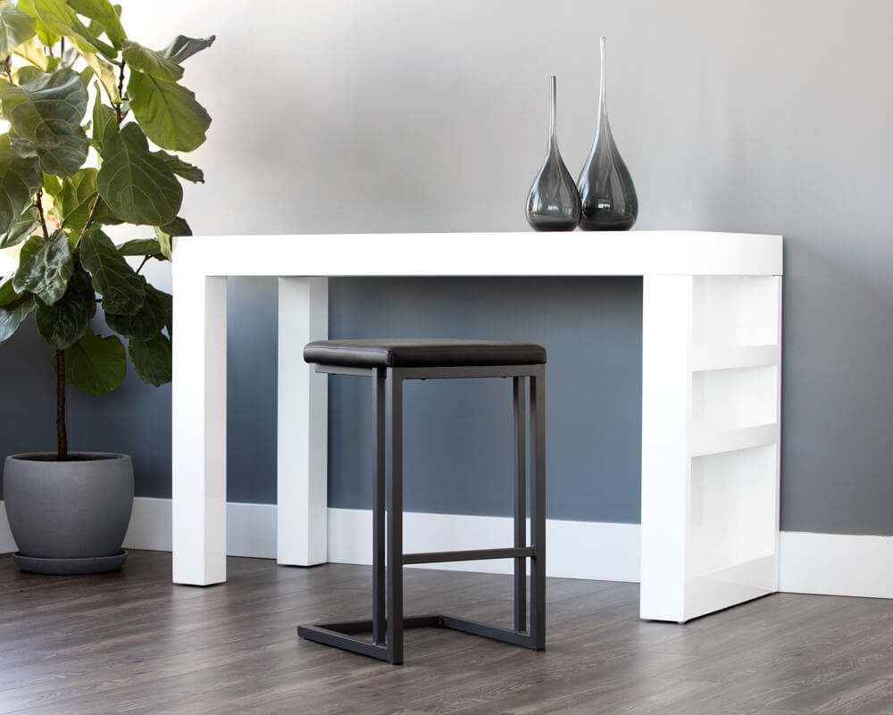 SUNPAN Boone Counter Stool Grey - Onyx SET OF TWO 102498 stouffville
