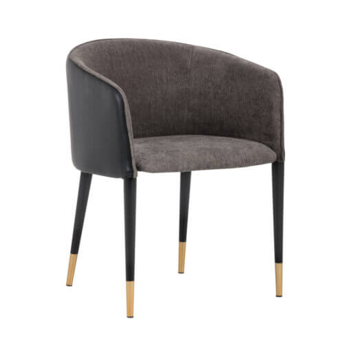 SUNPAN Asher Dining Armchair - Sparrow Grey / Napa Black 103149 caledon