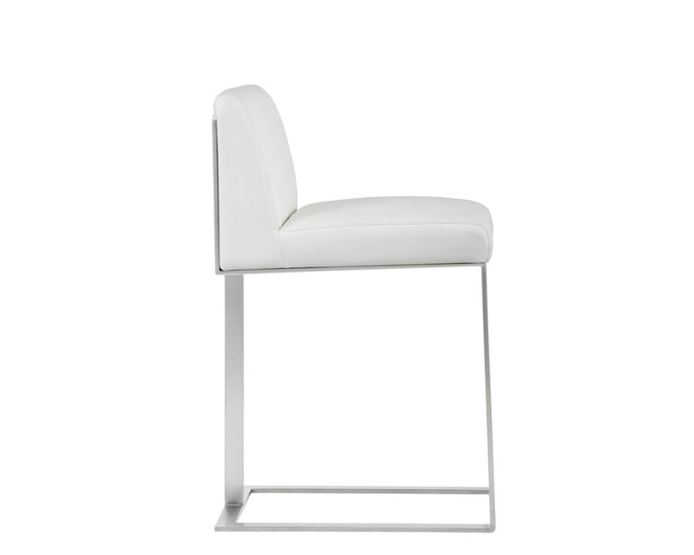 SUNPAN Dean Counter Stool Stainless Steel - Cantina White 103717 niagara