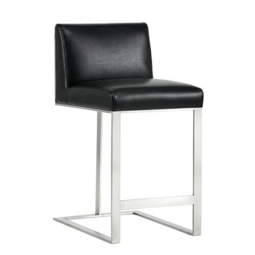 SUNPAN Dean Counter Stool Stainless Steel - Cantina Black 103718 toronto