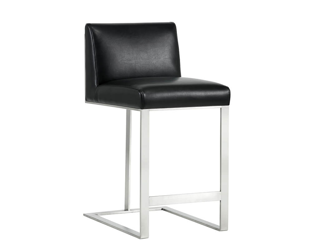 SUNPAN Dean Counter Stool Stainless Steel - Cantina Black 103718 toronto