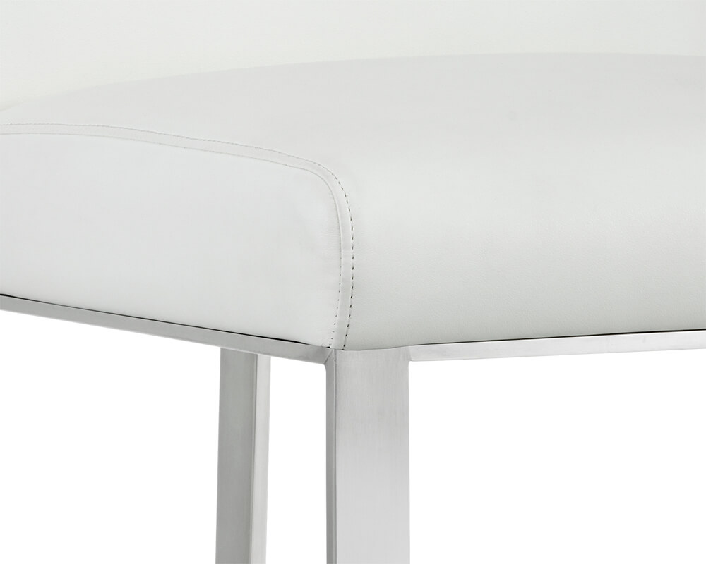 SUNPAN Dean Barstool Stainless Steel - Cantina White 103719 north york