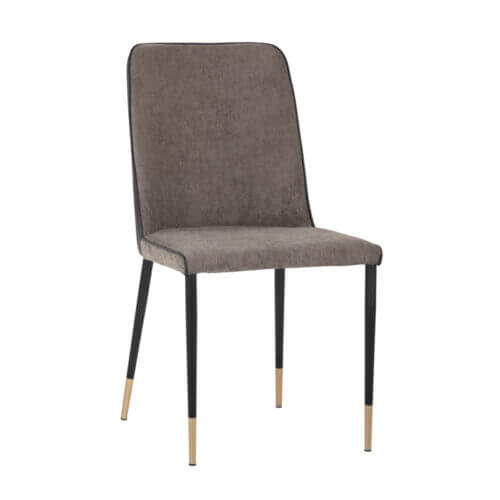 SUNPAN Klaus Dining Chair - Sparrow Grey / Napa Black SET OF TWO 103787 halifax