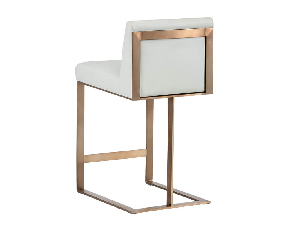 SUNPAN Dean Counter Stool Antique Brass - Cantina White 103800 parkdale