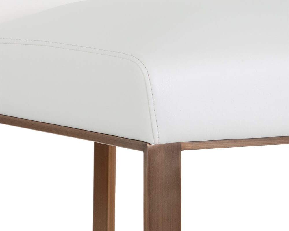 SUNPAN Dean Counter Stool Antique Brass - Cantina White 103800 parkdale
