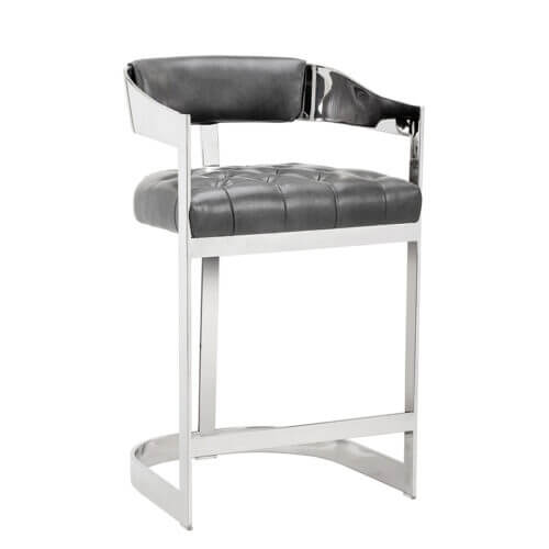 SUNAPN Beaumont Counter Stool Stainless Steel - Cantina Magnetite 104015 fredericton