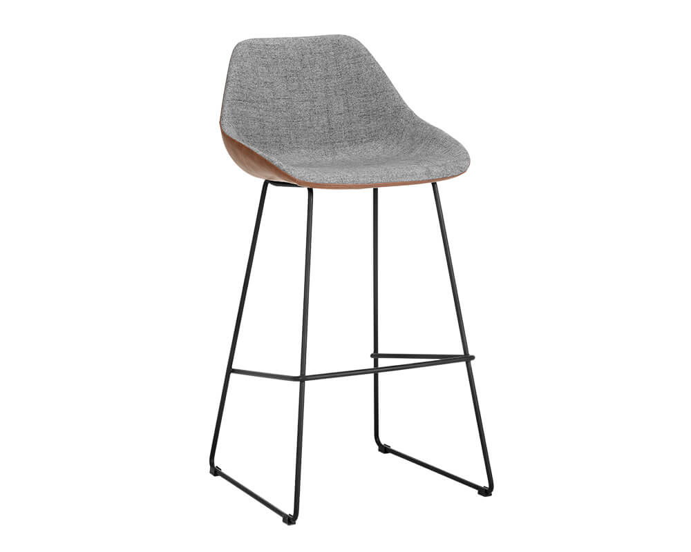 SUNPAN Mccoy Barstool November Grey / Cinnamon Brown 104388 markham