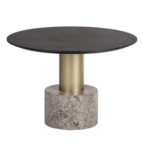 SUNPAN Monaco Coffee Table - Gold - Grey Marble / Charcoal Grey 104627 barrie