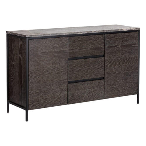 SUNPAN Stamos Sideboard Grey Marble / Charcoal Grey 104633 king city