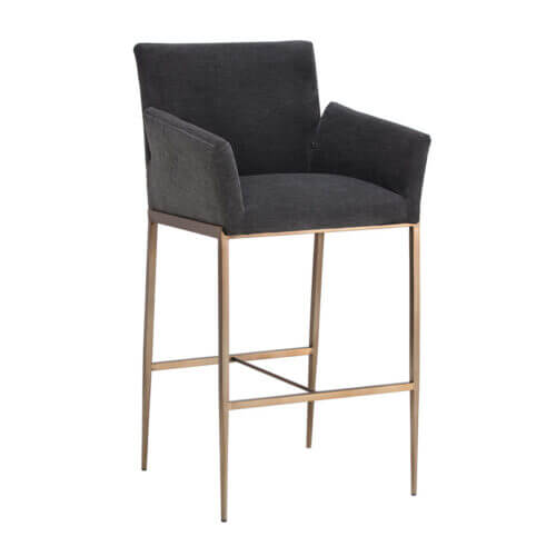 SUNPAN Gesa Barstool - Polo Club Kohl Grey 104707 king city