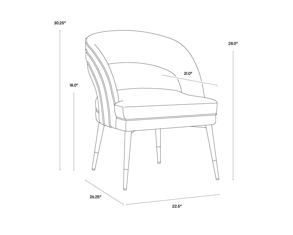 SUNPAN Cassidy Dining Armchair - Polo Club Kohl Grey 104754 oshawa
