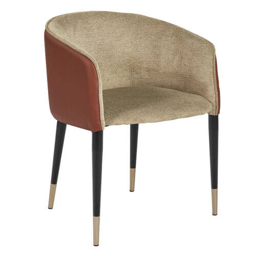 SUNPAN Asher Dining Armchair - Polo Club Toast / Dillon Chili 104934 vaughan