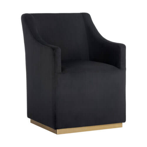 SUNPAN Zane Wheeled Lounge Chair - Abbington Black 104982 barrie