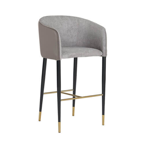 SUNPAN Asher Barstool Flint Grey / Napa Taupe 105073 mississauga