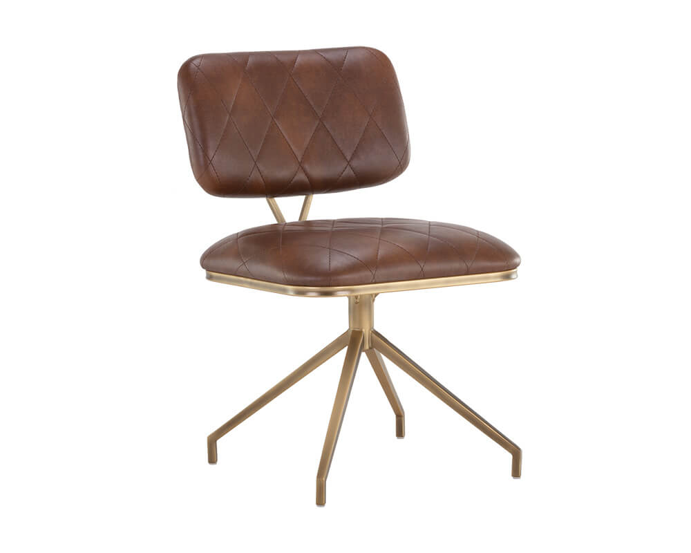 SUNPAN Virtu Swivel Dining Chair - Bravo Cognac SET OF TWO 105105 mississauga