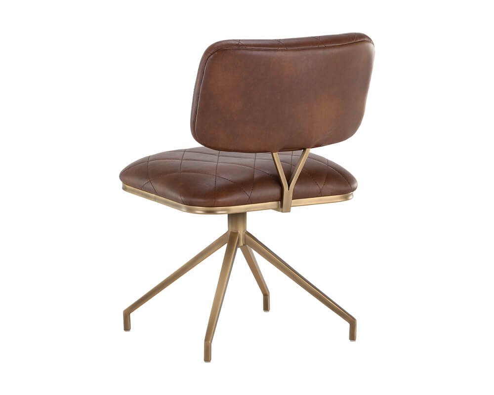SUNPAN Virtu Swivel Dining Chair - Bravo Cognac SET OF TWO 105105 mississauga