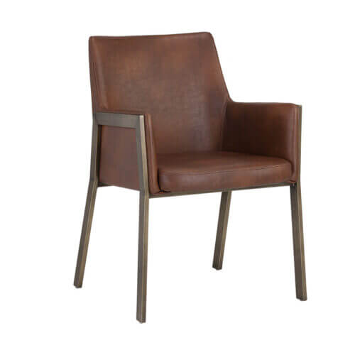 SUNPAN Bernadette Dining Armchair - Bravo Cognac 105286 woodbridge