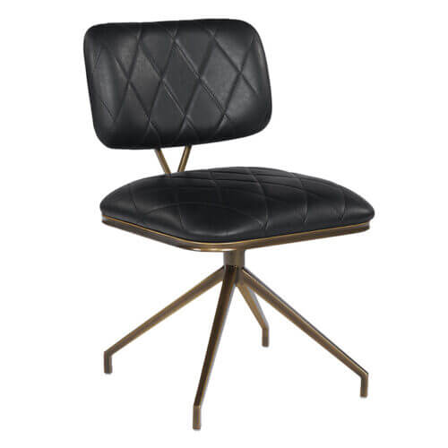 SUNPAN Virtu Swivel Dining Chair - Bravo Black SET OF TWO 105319 toronto