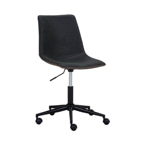 sunpan cal office chair antique black 105579 orilla