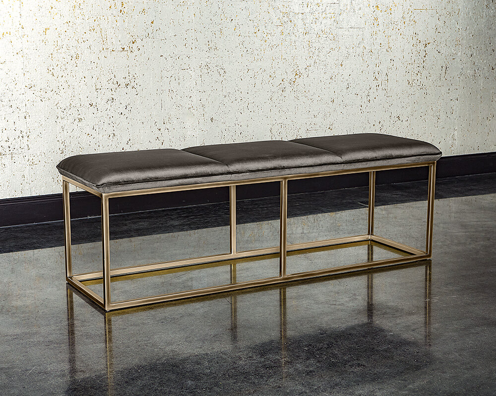 SUNPAN Alley Bench Rustic Bronze - Piccolo Pebble 105628 vaughan