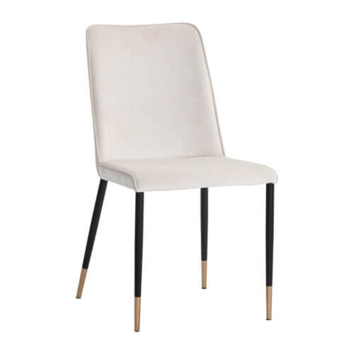 SUNPAN Klaus Dining Chair - Polo Club Muslin / Dillon Cream SET OF TWO 105697 cambridge