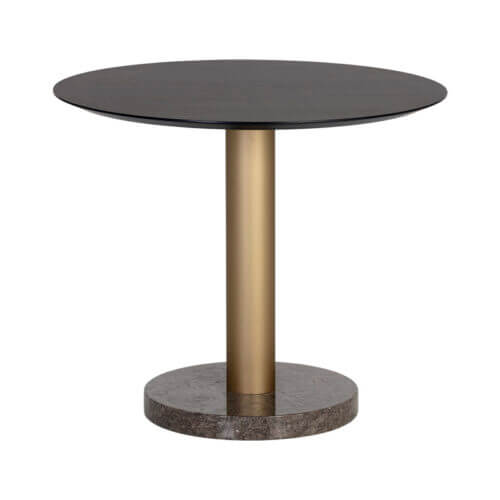 SUNPAN Monaco Bistro Table - Gold - Grey Marble / Charcoal Grey - 35.5" 105878 newmarket