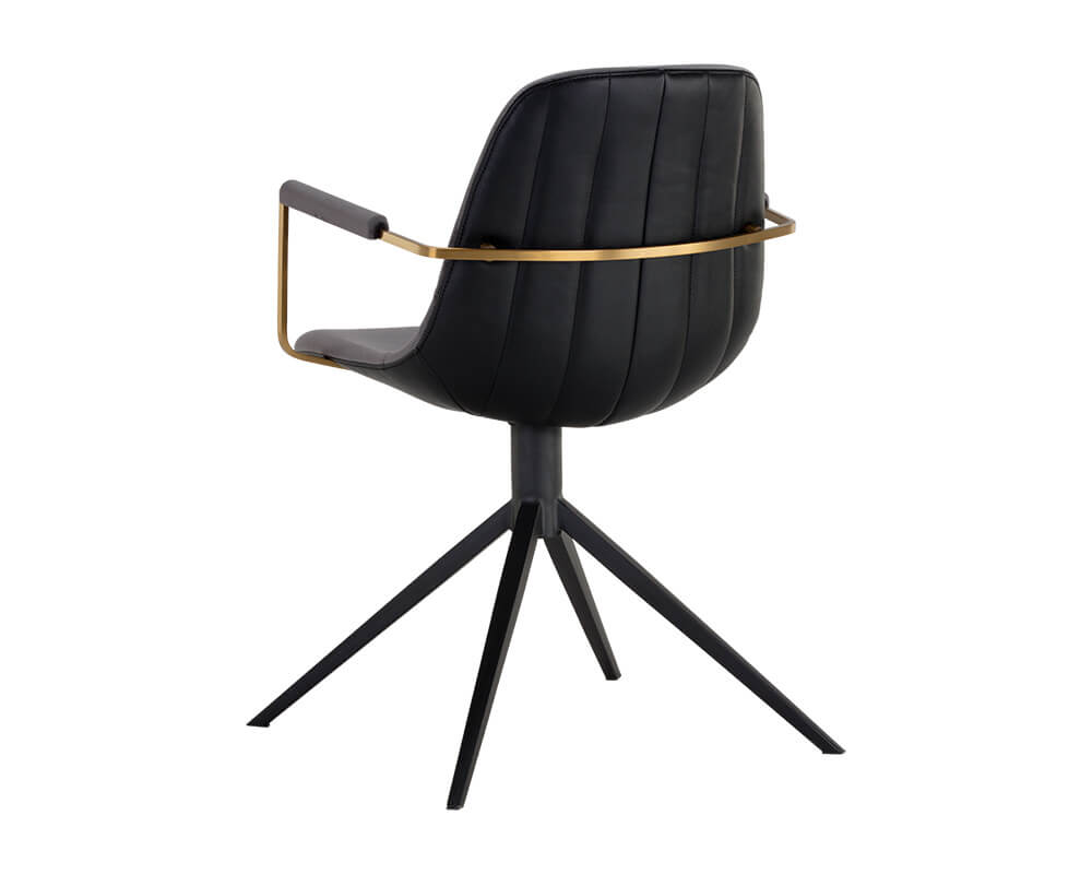 SUNPAN Cassius Swivel Dining Armchair - Slate Tint / Nightfall Black 106022 king city