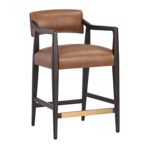 SUNPAN Keagan Counter Stool - Shalimar Tobacco Leather 110560 oshawa