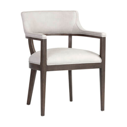 Armchair - Brown - Saloon Light Grey Leather 110522 winnipeg