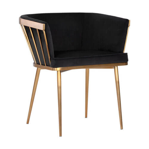 SUNPAN Caily Dining Armchair - Abbington Black 106415 calgary