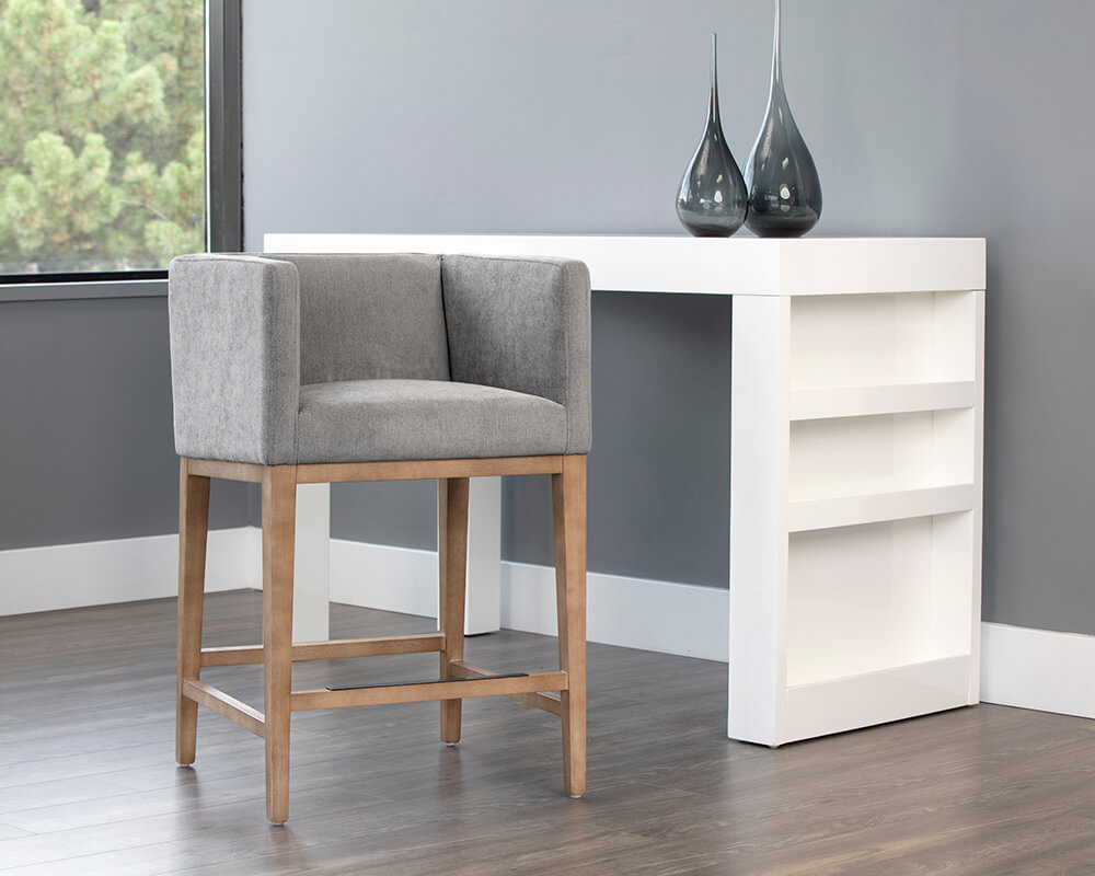 SUNPAN Maxine Counter Stool - Polo Club Stone 106541 woodbridge